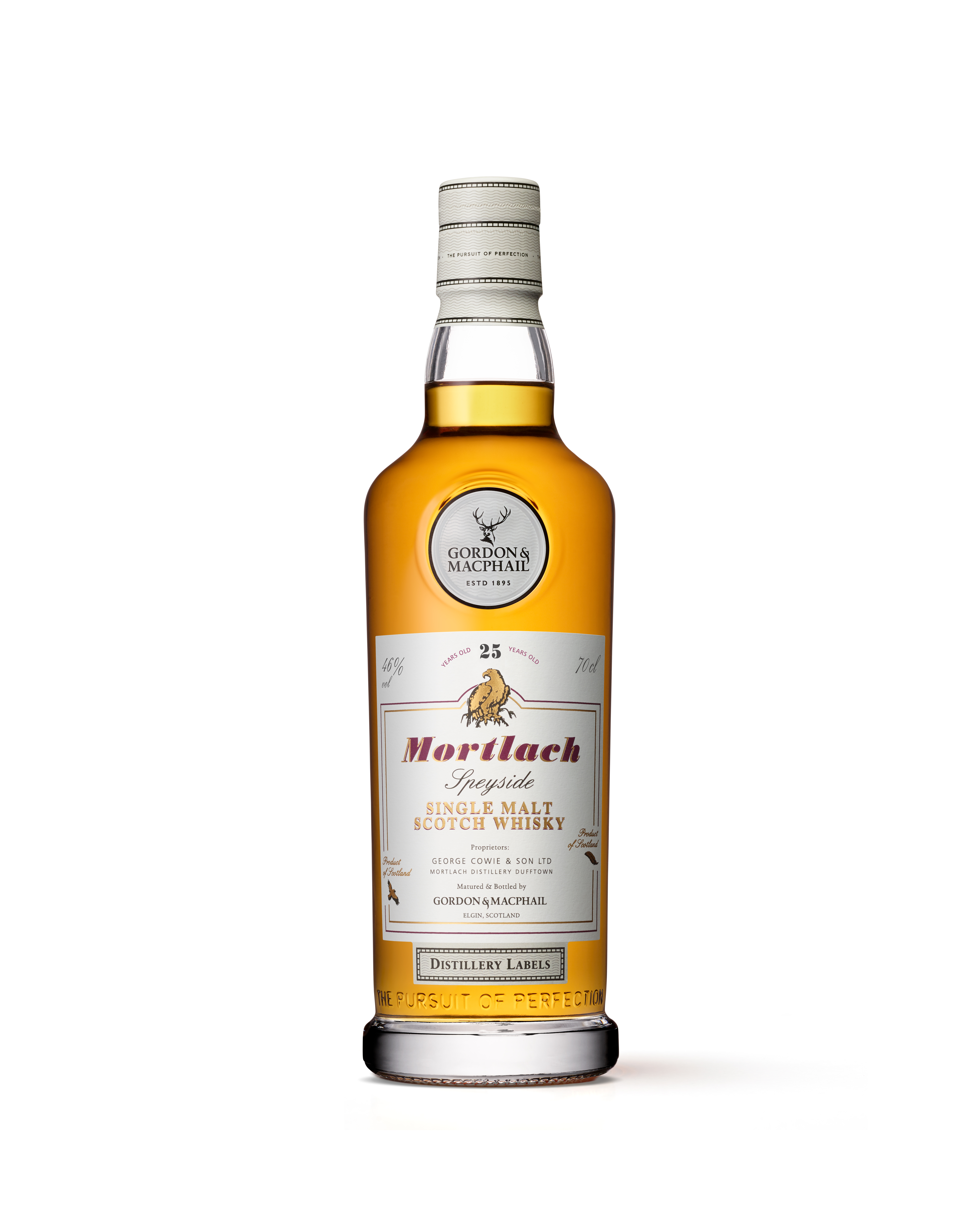 Distillery Labels from Mortlach Distillery 25 Years Old 